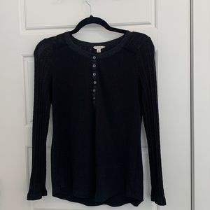Sonoma Black Henley Thermal